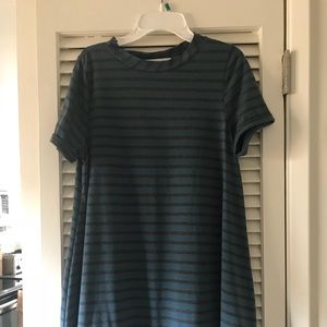 Blue stripped T shirt dress